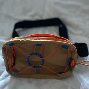 Janji Multipass Mini Fanny Pack Khaki With Orange